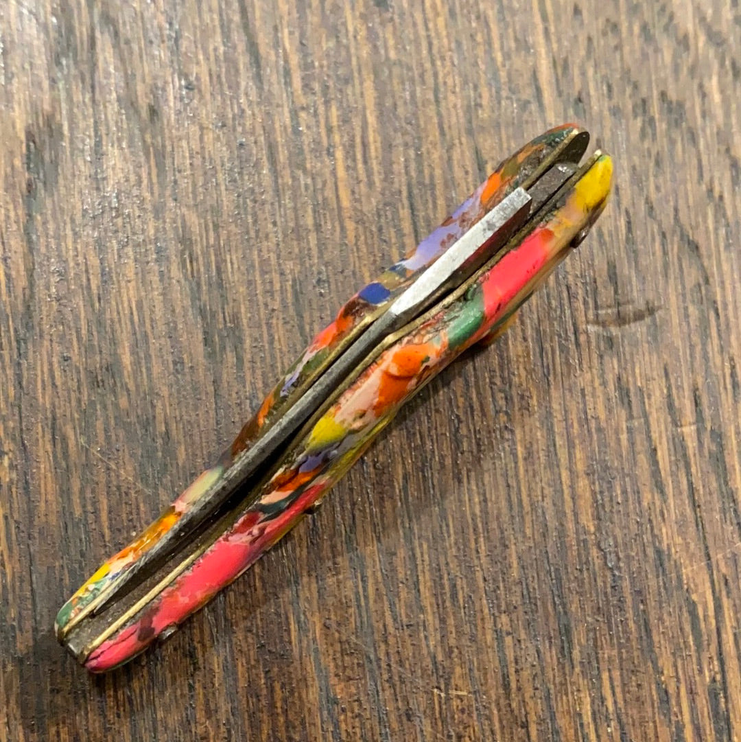 Unmarked  1 7/8” Figural Shoe Knife 1920’s? End of Day Celluloid