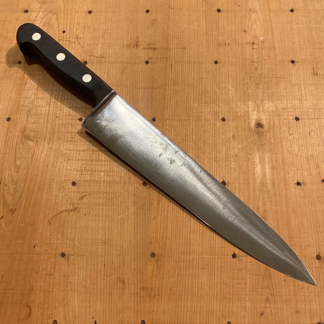 K.C. Seelbach 10” Chef Knife Carbon Steel Solingen 1950s  VGC