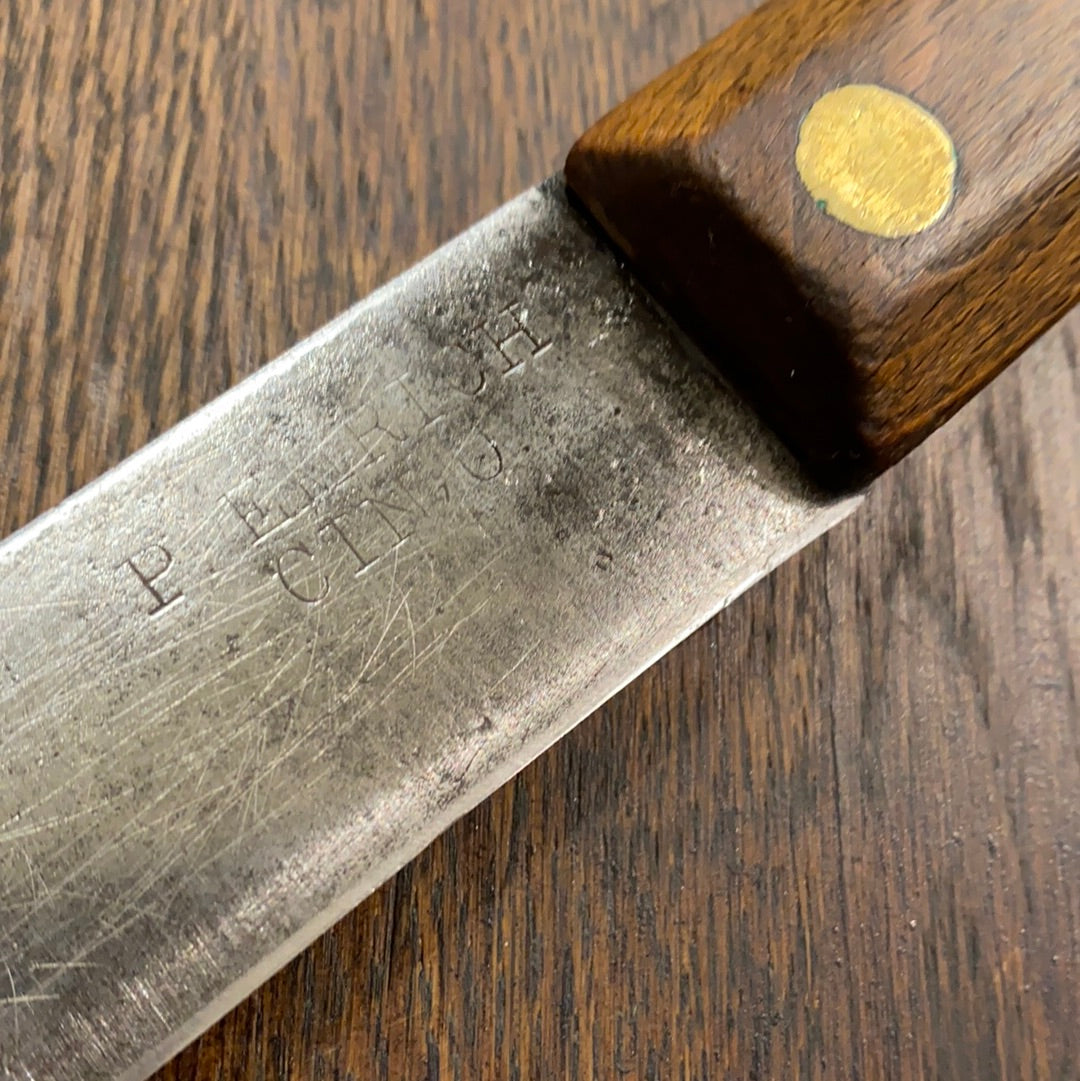 P Emrich Cin, Oh Est. 1856 5.5” Bullnose Carbon Steel Beech Antique