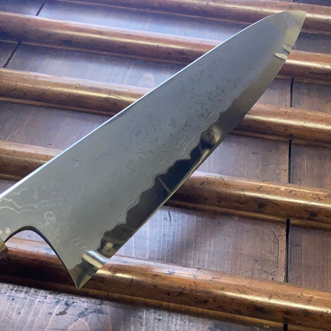 Hitohira Tanaka Kyuzo 240mm Gyuto Aogami 1 Damascus Ebony Handle (Fusion)