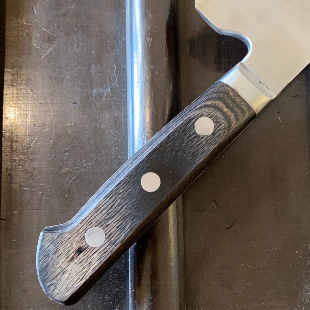 Teruyasu Fujiwara ‘Teruyasu’ 240mm Mioroshi Deba Shirogami 1 Kasumi Western Handle