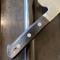 Teruyasu Fujiwara ‘Teruyasu’ 240mm Mioroshi Deba Shirogami 1 Kasumi Western Handle