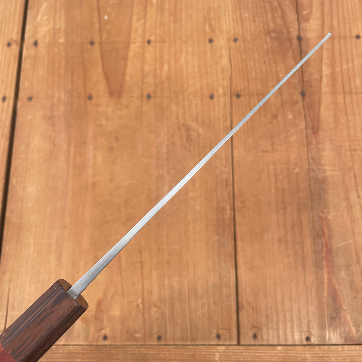 Hitohira TD 165mm Nakiri Stainless Clad Aogami 2 Kurouchi Padauk Handle