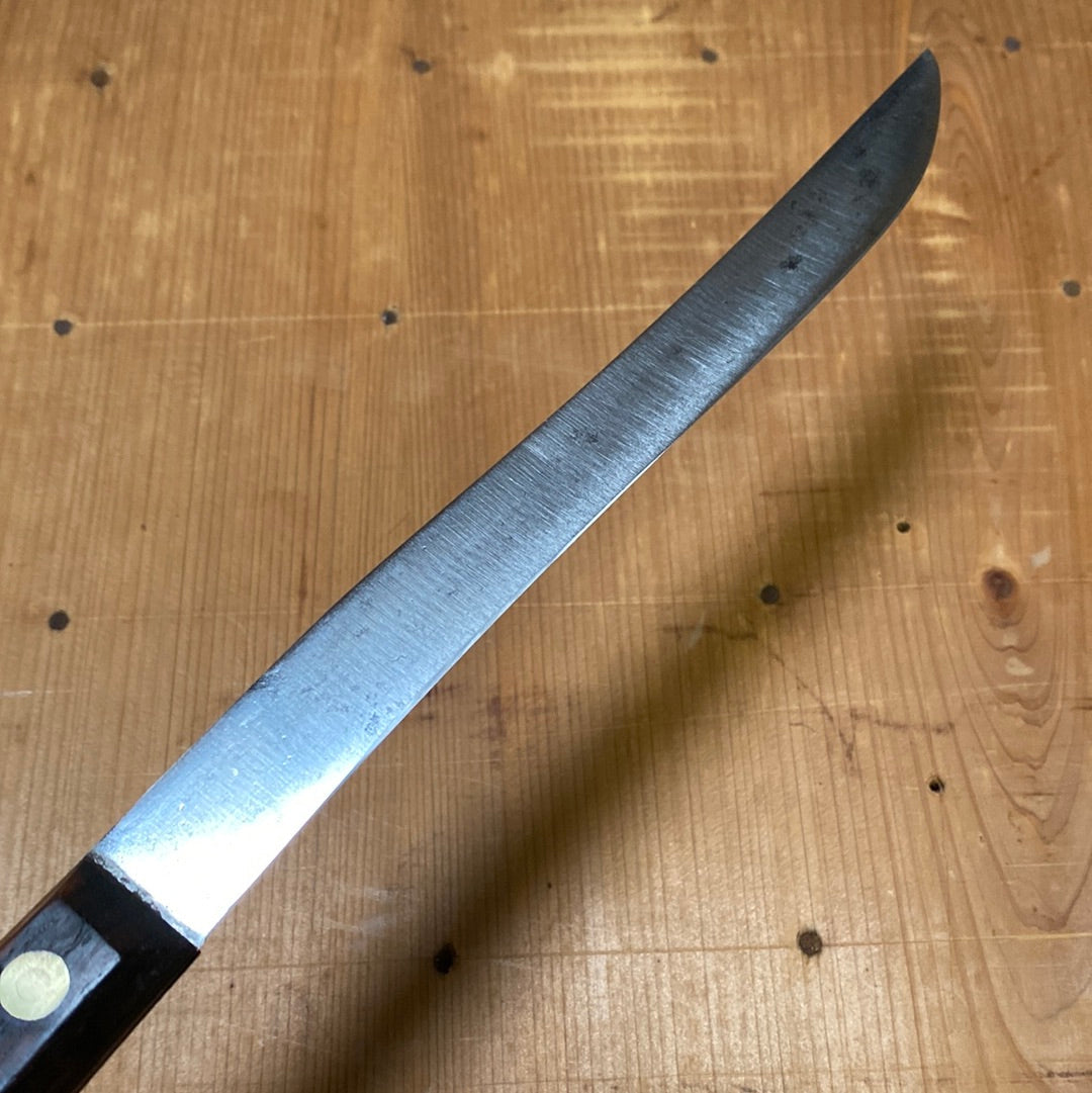 Cattauraugus 7.75” Carving Knife Carbon Steel & Rosewood Little Valley NY C 1900-1920