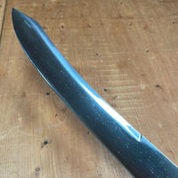 Landers Frary & Clark 11.5" Bullnose Scimitar Carbon Steel & Beechwood 19th C
