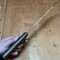 American 7" Bullnose Butcher Carbon Steel Rosewood Brass 1920's-50's