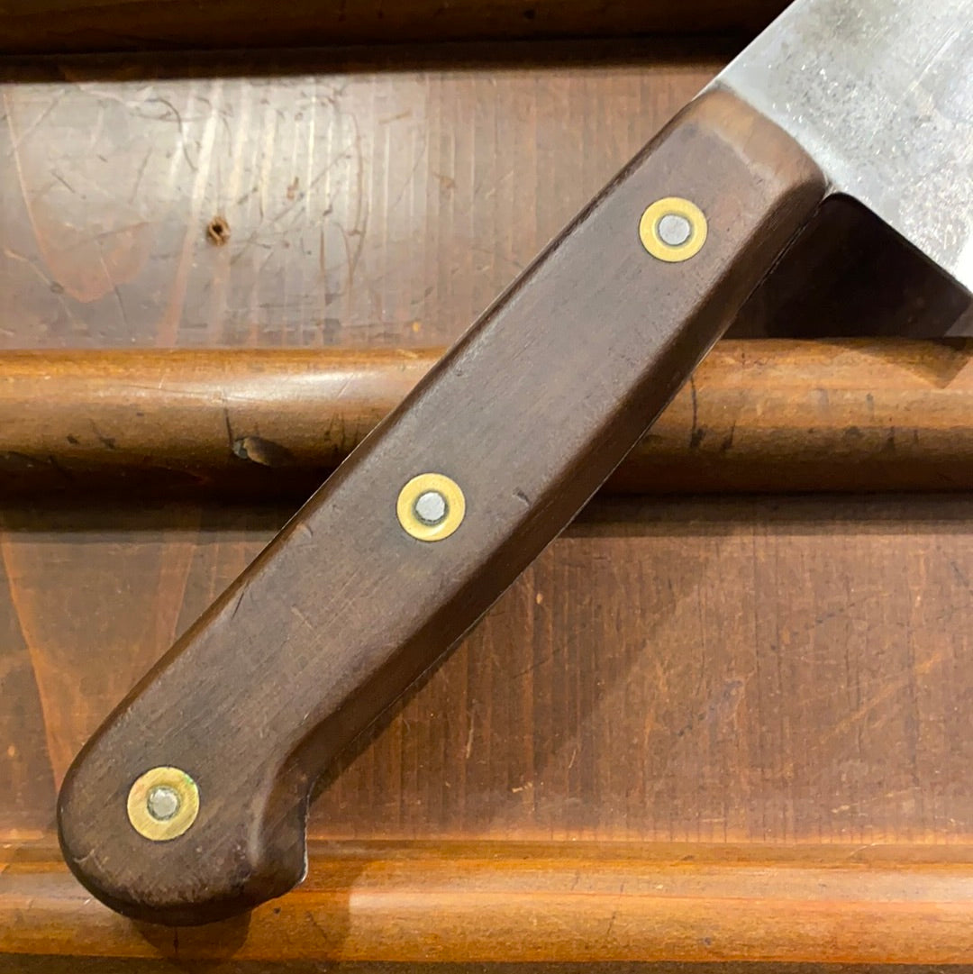 Unmarked Plate-Semelle 11.5” Chef Knife Hand Forged Carbon Steel France 1920-50s