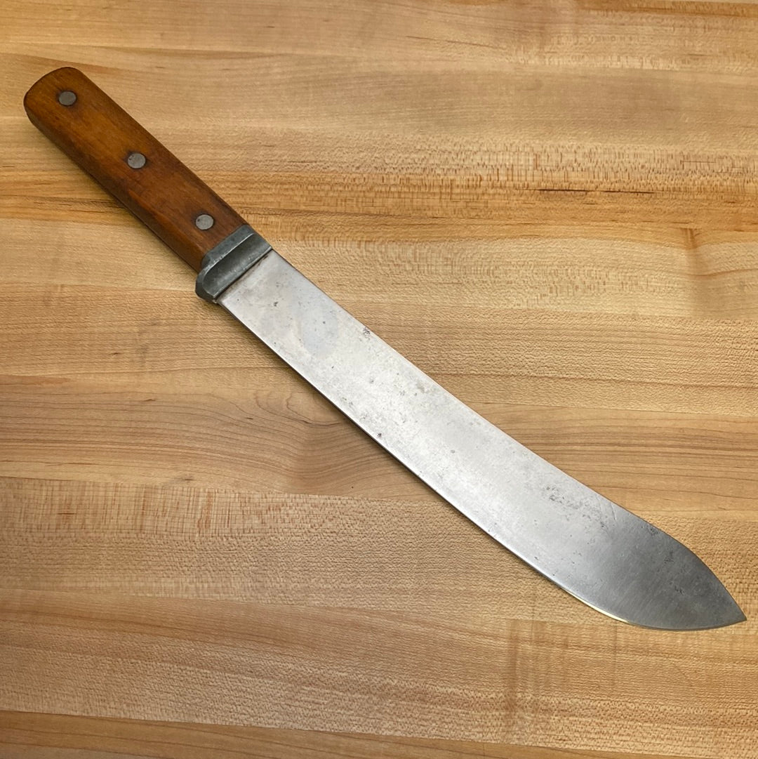 Unmarked 10” Bullnose Scimitar Carbon Steel USA 1930’s-50’s