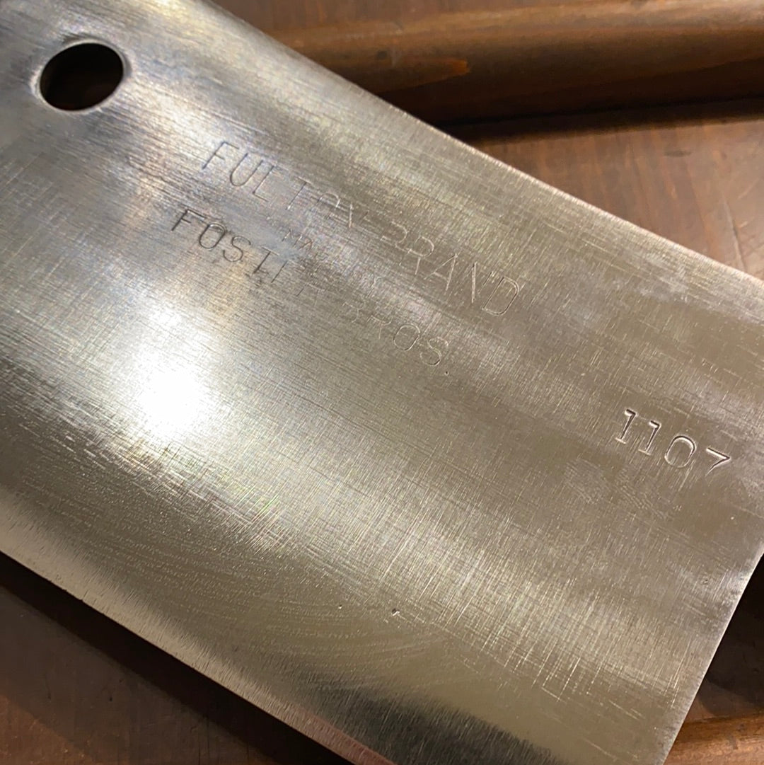 Fulton Brand Foster Bros 7” Cleaver 1107 Solid Carbon Steel 1940’s-50’s