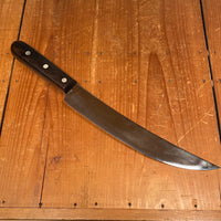 New Old Stock Dexter 10" Scimitar Carbon Steel Mirror Finish Rosewood 1950s-70s