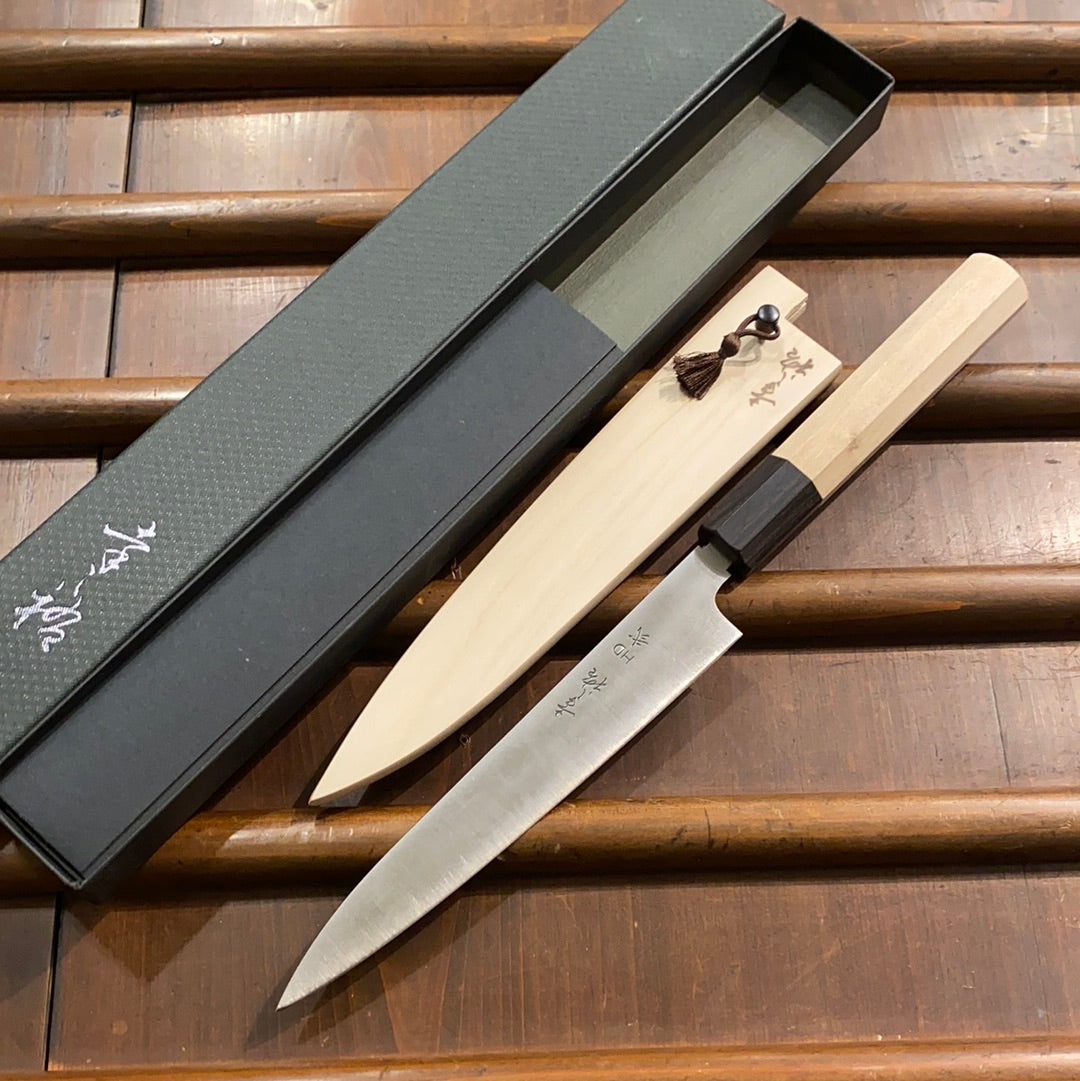 Konosuke Sakai HD2 180mm Petty Ho Handle Blonde Horn Ferrule with Saya
