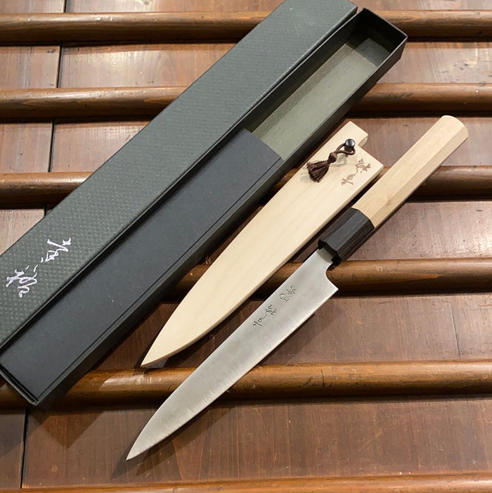 Konosuke Sakai HD2 180mm Petty Ho Handle Blonde Horn Ferrule with Saya