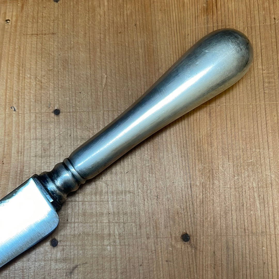 French 7.5" Carving Knife Forged Carbon Silverplate Handle 'Paris' 1920's?