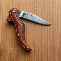 A W Wadsworth 1 7/8” Figural Shoe Knife 1920’s? Brown