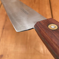 112 F. Guelon 12" Bullnose Butcher Carbon Steel Rosewood France 1950's