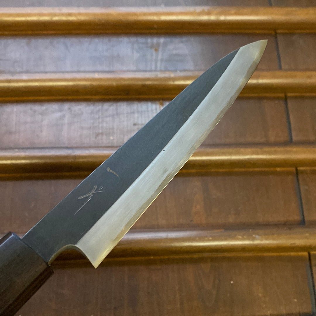 Hitohira Kikuchiyo Kyuzo 150mm Petty Iron Clad Shirogami 2 Oct Cherry / Ebony