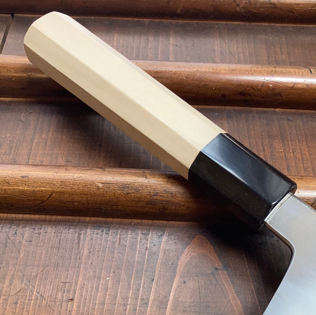 Sakai Kikumori Kikuzuki Kasumi 240mm Gyuto Shirogami 2 with Saya