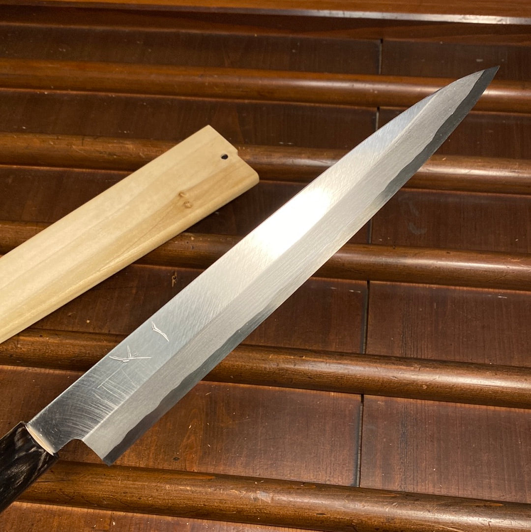 Hitohira Gorobei 240mm Yanagi Aogami 2 Ho Wood W Saya & Box