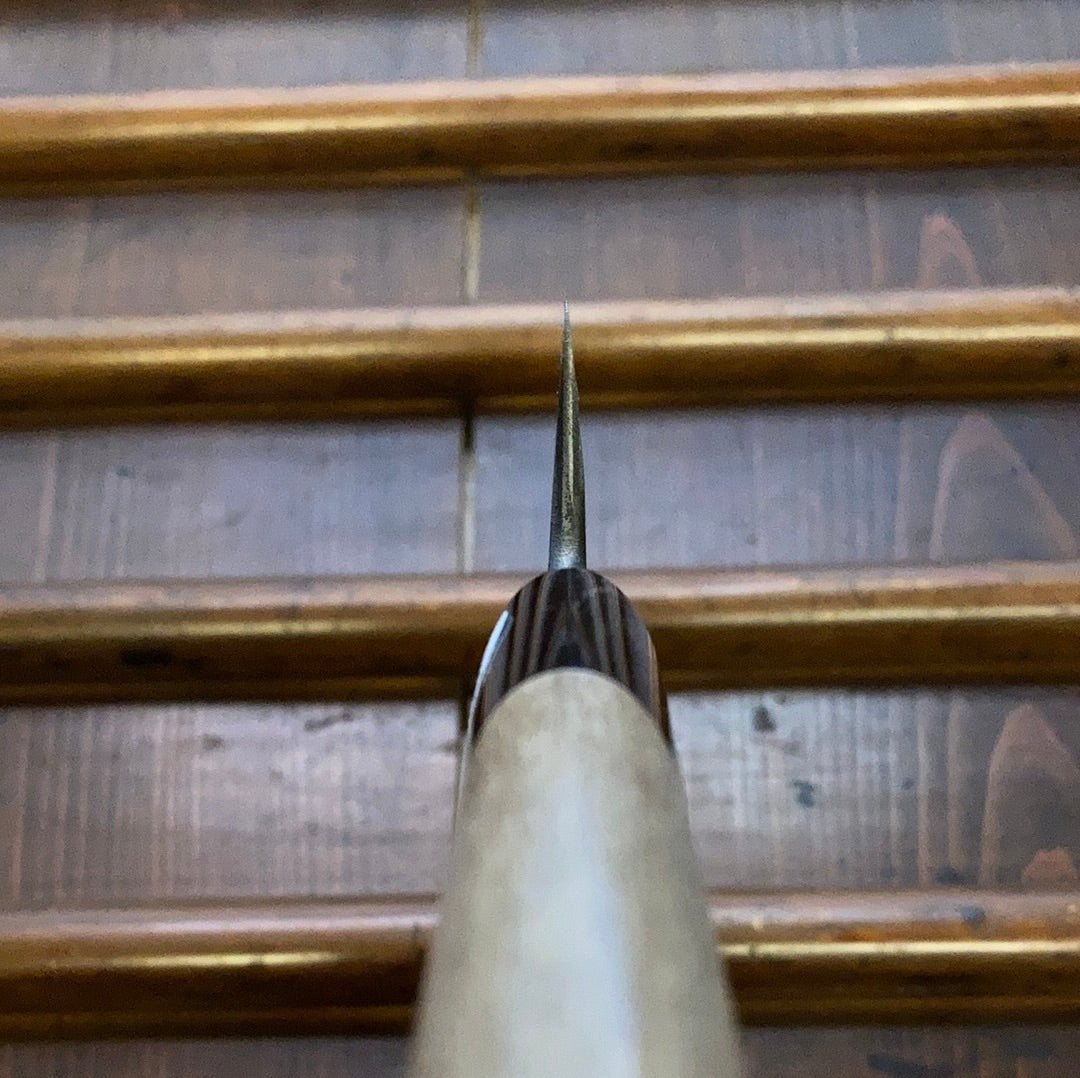 Tsukasa Hinoura 150mm Petty San Mai Nashiji Kurouchi Shirogami 2 Ho Wood Handle