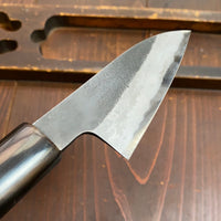 Mutsumi Hinoura 85mm Petty Shirogami 2 Double Light Horn 1/2 Oct Enju 2014-15