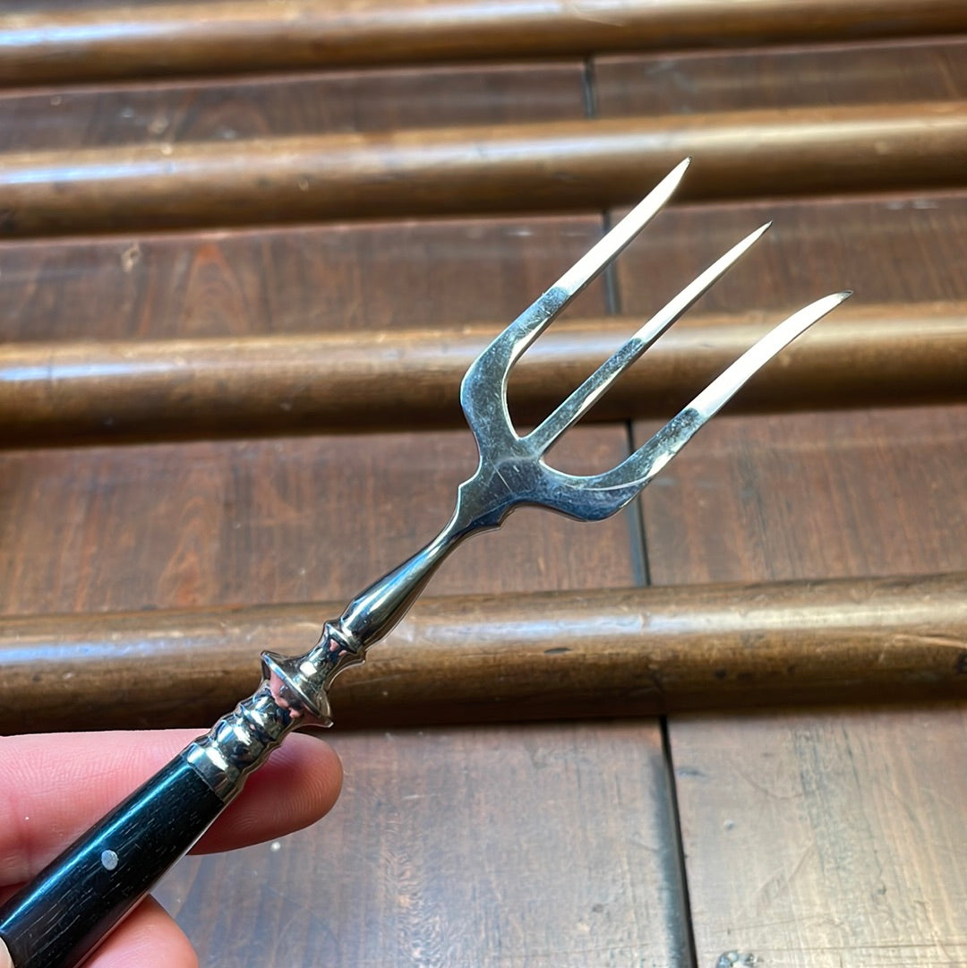 Eichenlaub Sardine Forks Stainelss & Ebony Solingen Germany~1970's In Box