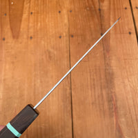 Alma Knife Co. Honesuki Kaku(Light) 52100 Kurouchi - Blackwood Tiffany Blue Divider