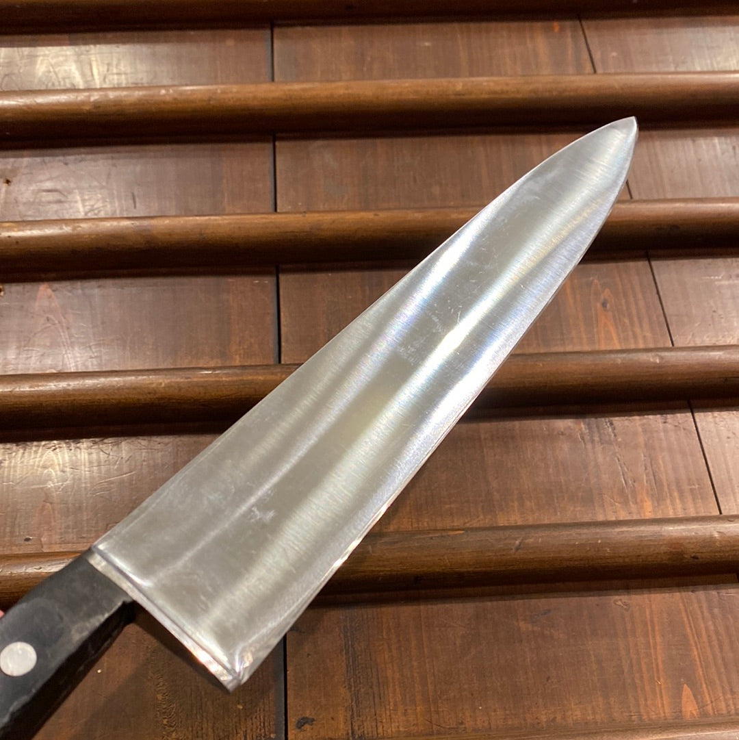 Unmarked Sabatier 10” Chef Knife Carbon Steel 1970s-80s