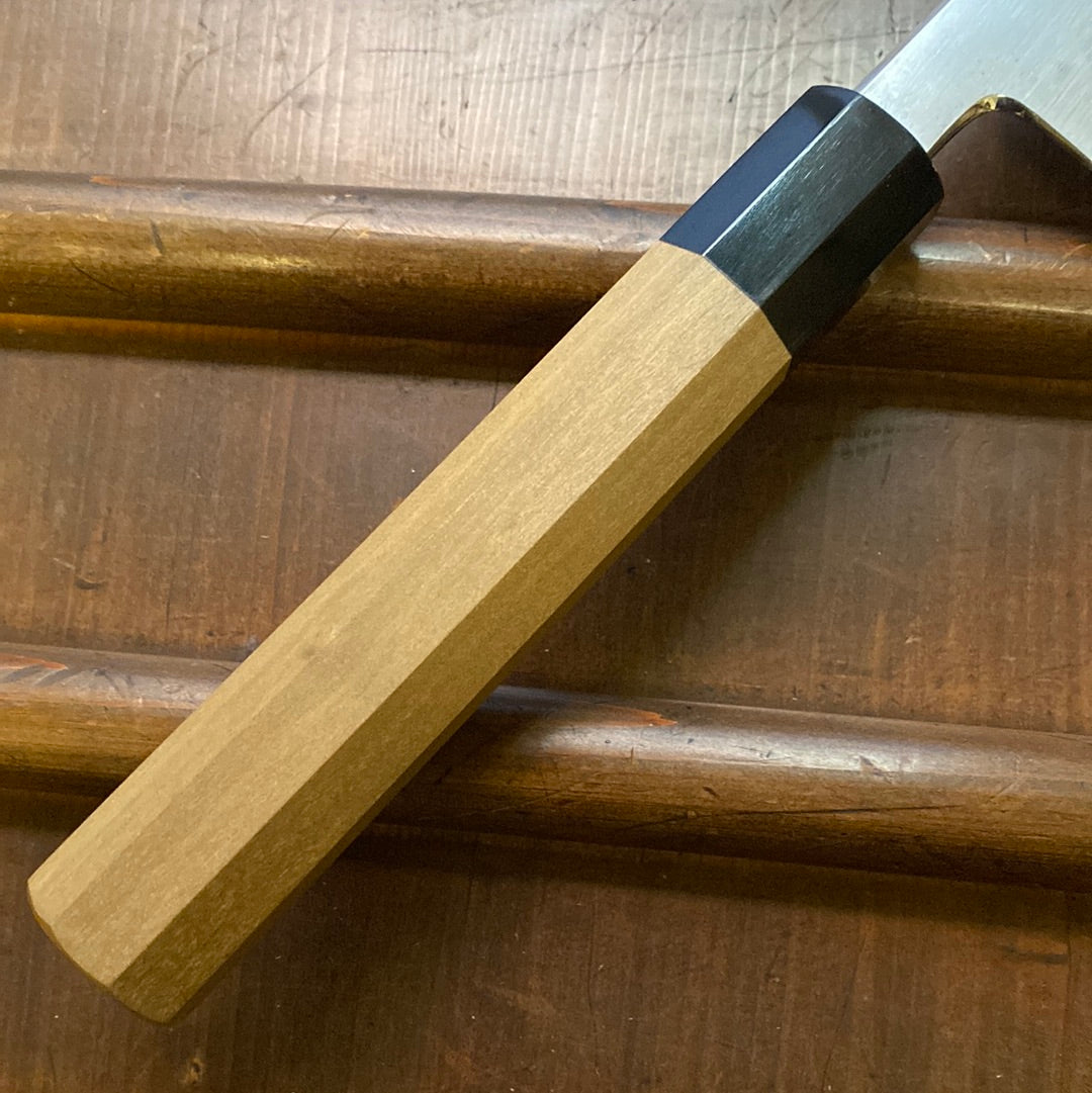 Sakai Konosuke Fujiyama FM 210 Gyuto Shirogami 2 - Ground by Myojin Naohito w saya