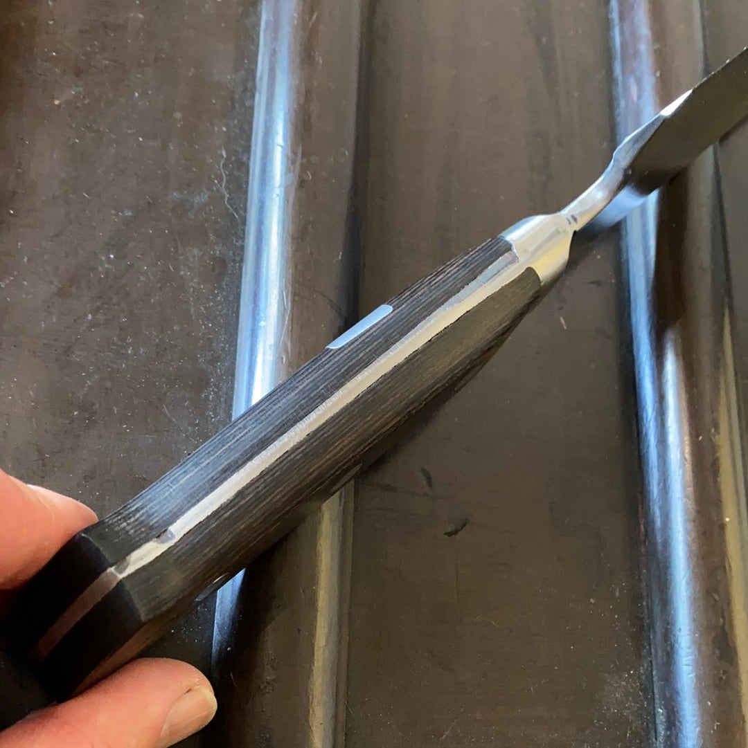 Teruyasu Fujiwara ‘Teruyasu’ 240mm Mioroshi Deba Shirogami 1 Kasumi Western Handle