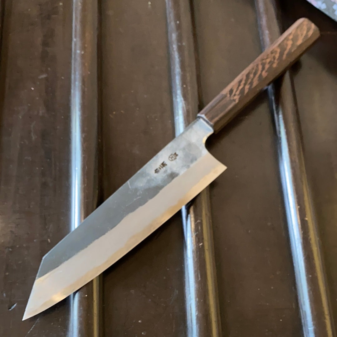 Hitohira Togashi 210mm Kiritsuke Gyuto Shirogami 2 Kurouchi Tagayasan Handle W Saya