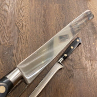Sabatier Trumpet Ancienne Maison Carving Set Forged Stainless 1950s