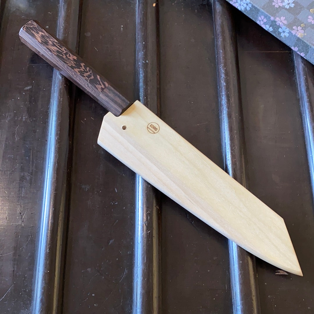 Hitohira Togashi 210mm Kiritsuke Gyuto Shirogami 2 Kurouchi Tagayasan Handle W Saya