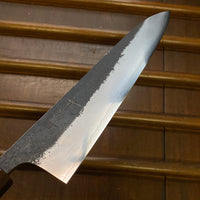 Konosuke Madei Sumiiro 240mm Gyuto SLD Kurouchi Nashiji - by Nihei - Blonde Horn