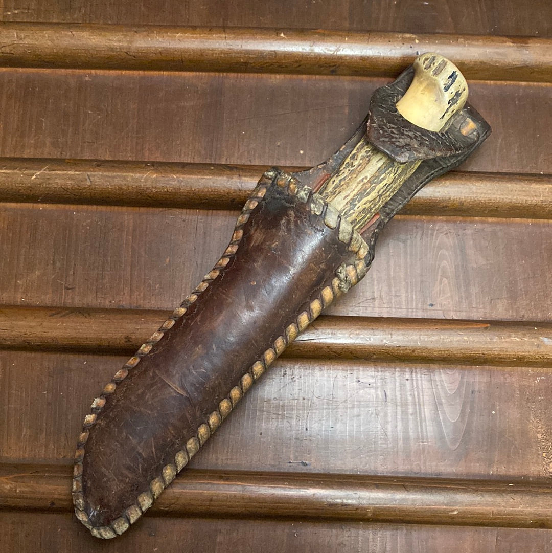 Morseth 5” Original Model 1 Stag Safe-Lok Sheath - Norway / Washington USA 1950’s