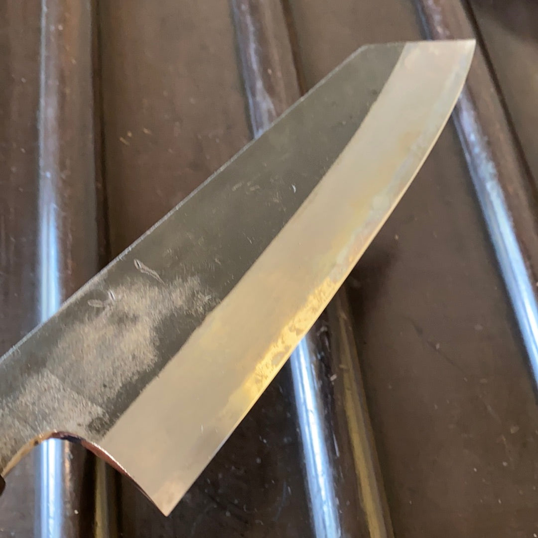 Hitohira Togashi 210mm Kiritsuke Gyuto Shirogami 2 Kurouchi Tagayasan Handle W Saya
