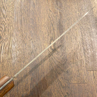 J. A. Henckels 8” Bullnose Scimitar Knife Hand Forged Carbon Steel Walnut 4 Pins & Rivet 1950’s?