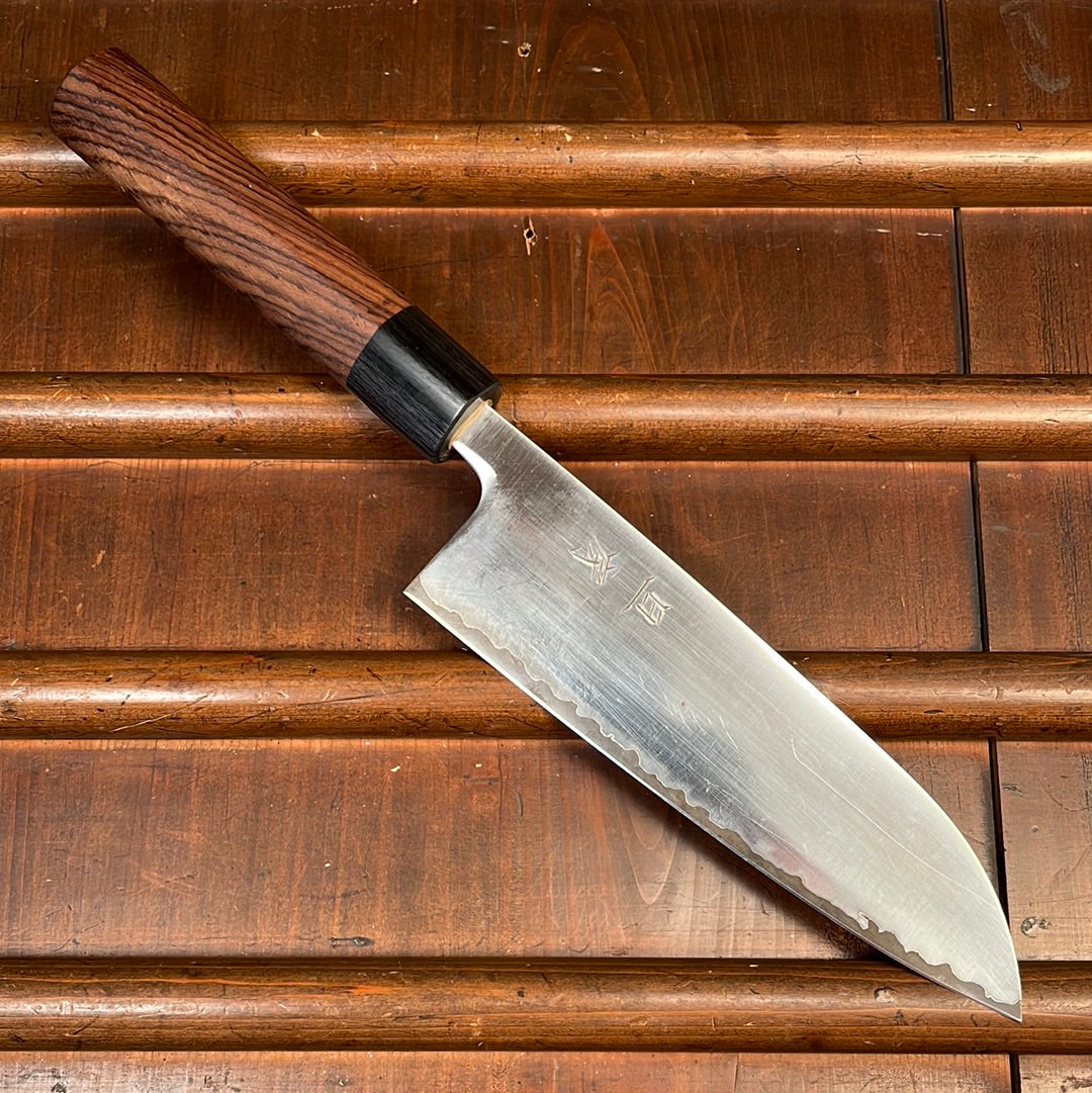 Ohishi Stainless Clad Aogami Super 165mm Santoku W Box