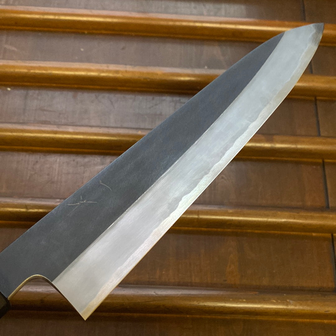 Hitohira Kikuchiyo Kyuzo 240mm Gyuto Iron Clad Shirogami 2 Oct Cherry / Ebony