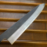 Hitohira Kikuchiyo Kyuzo 240mm Gyuto Iron Clad Shirogami 2 Oct Cherry / Ebony