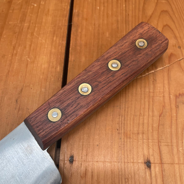 112 F. Guelon 12" Bullnose Butcher Carbon Steel Rosewood France 1950's