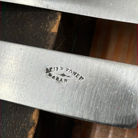 French Table Knives Carbon Steel Ebony Acier Fondu 1875-1925