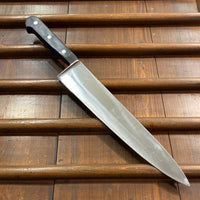 Unmarked Sabatier 10” Chef Knife Carbon Steel 1970s-80s
