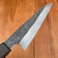 Alma Knife Co. Honesuki Kaku(Light) 52100 Kurouchi - Blackwood Tiffany Blue Divider