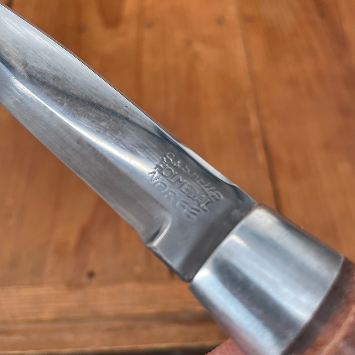 S. & S. Helle Holmedal Norway New Vintage 100mm Knife - Carbon Steel