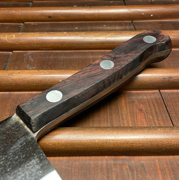 Landers Frary & Clark Universal 8" Cleaver Carbon Steel Rosewood 1920s-30s