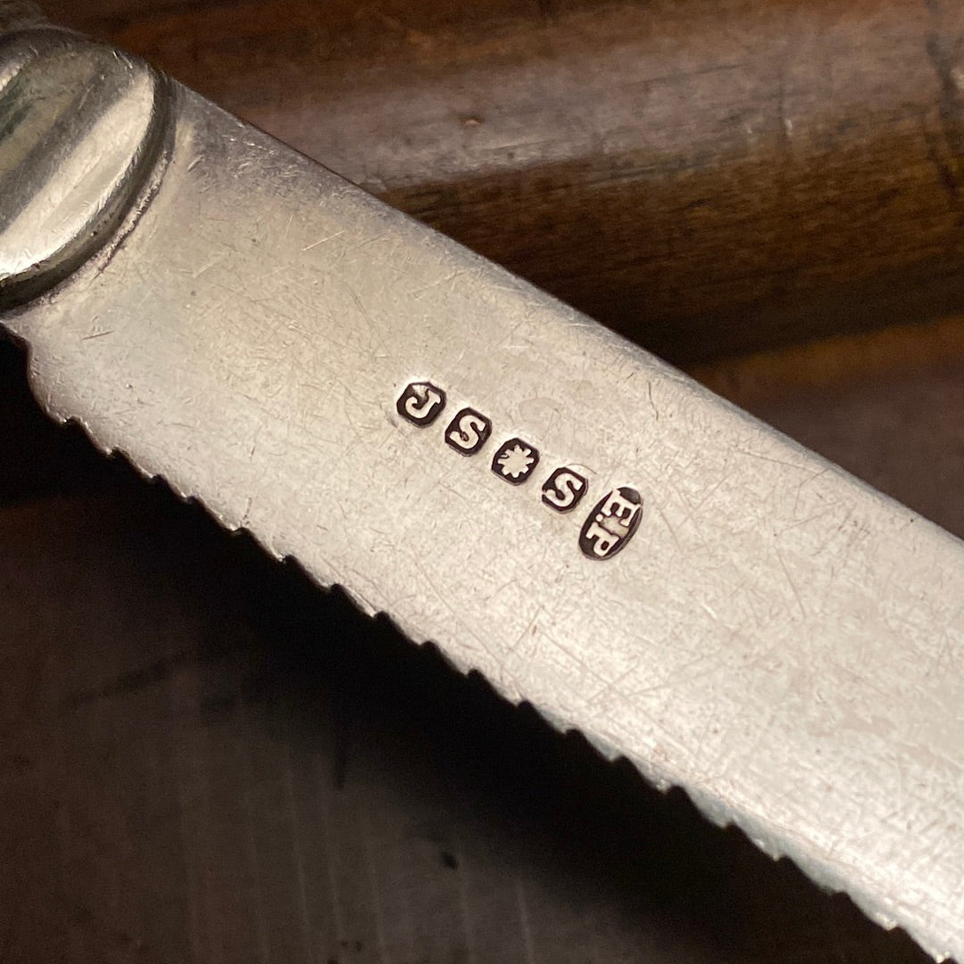 John Sanderson & Son Lemon Knife Silverplate Sheffield 1887-1927