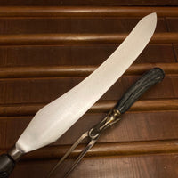 Joseph Wostenholm & Sons Sheffield (1813-1876) Shear Steel Carving Knife & Mis Matched Fork