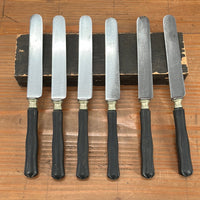 French Table Knives Carbon Steel Ebony Acier Fondu 1875-1925