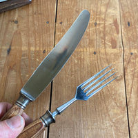 Herman Hahn Solingen Set of 6 Ea Table Knives and Forks Stainless