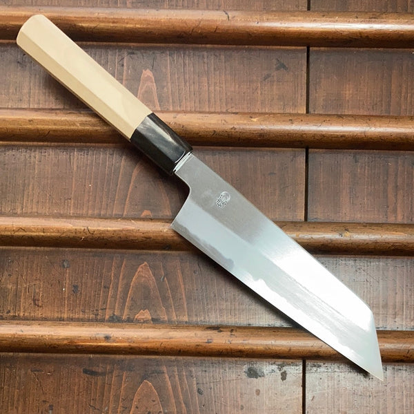 Sakai Kikumori Kikuzuki Kasumi 180mm Kiritsuke Santoku Shirogami 2 with Saya